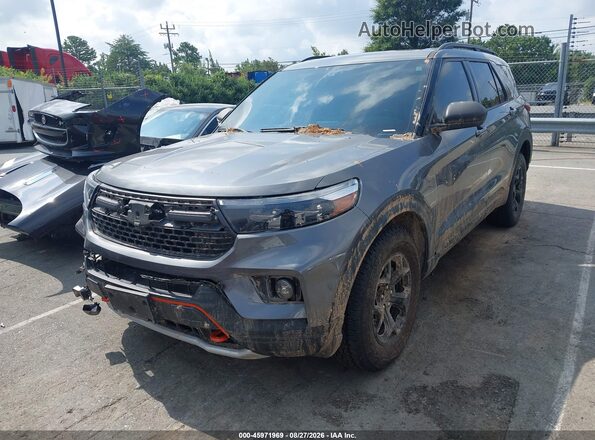 1FMSK8JH1NGC35863 2022 FORD EXPLORER Gray Передня ліва чверть