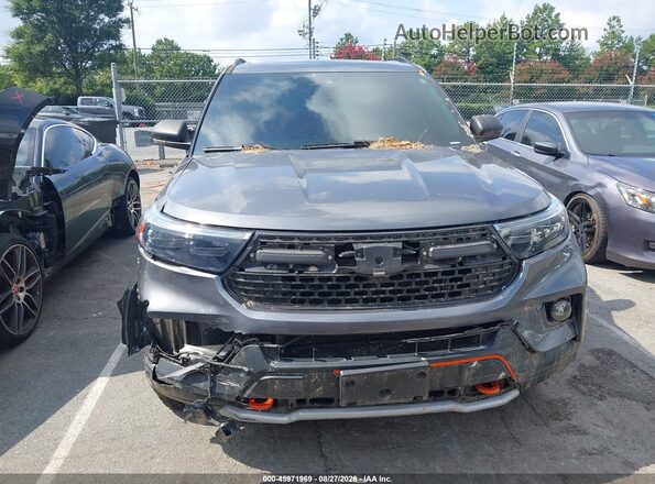 1FMSK8JH1NGC35863 2022 FORD EXPLORER Gray Вид щитка приладів