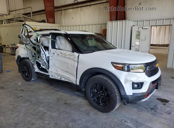 1FMSK8JH2MGC05088 2021 FORD EXPLORER White Delantero derecho
