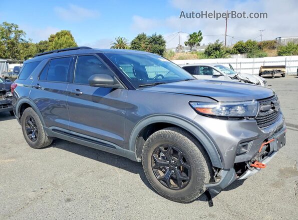 1FMSK8JH8MGC25961 2021 FORD EXPLORER Gray Delantero derecho