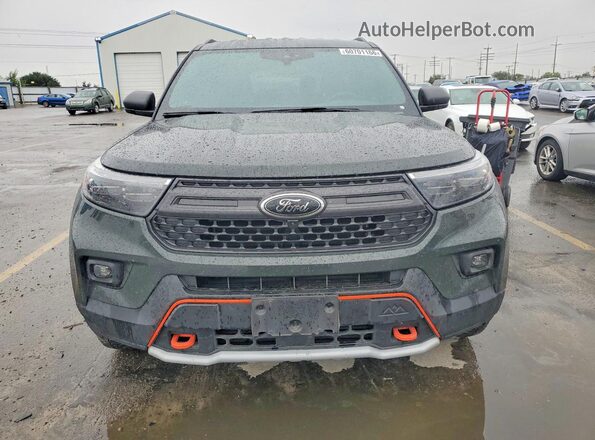 1FMSK8JHXNGC49986 2022 FORD EXPLORER Green Vista frontal