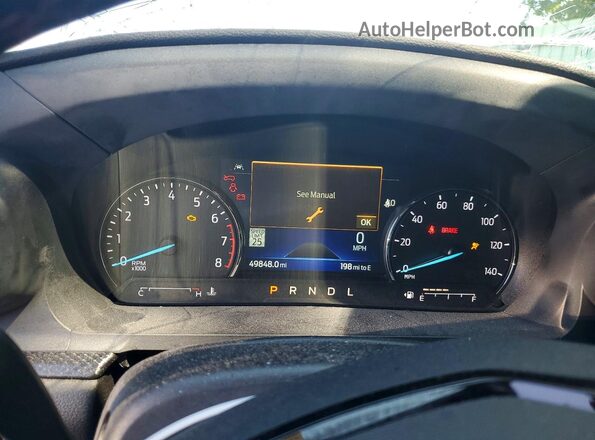 1FMSK8KH1NGC43895 2022 FORD EXPLORER Gray ხელსაწყოთა პანელის ხედი