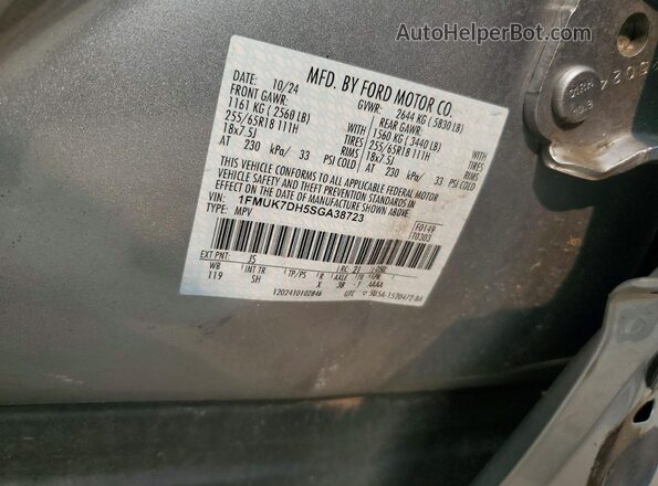 1FMUK7DH5SGA38723 2025 FORD EXPLORER Silver Вид підкапотного простору