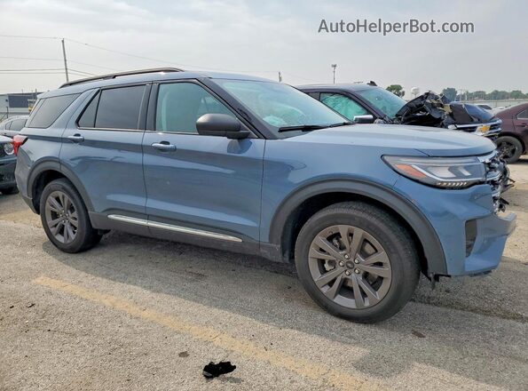 1FMUK8DH6SGA99049 2025 FORD EXPLORER Blue Передня права чверть