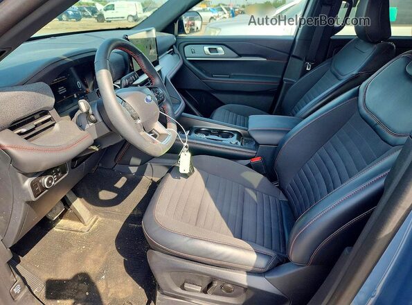 1FMUK8KH8SGC97540 2025 FORD EXPLORER Синий Вид салона спереди