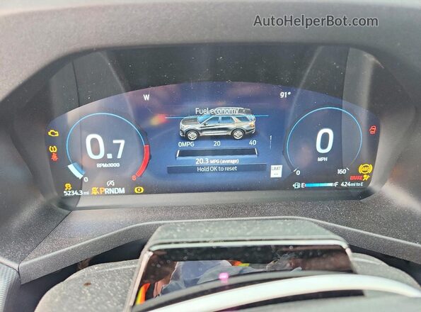 1FMWK8GC0SGD06771 2025 FORD EXPLORER Gray Instrument cluster view