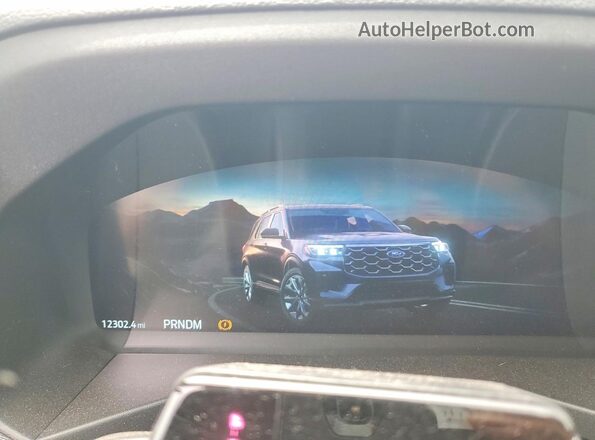 1FMWK8GC8SGC20639 2025 FORD EXPLORER White Вид щитка приладів