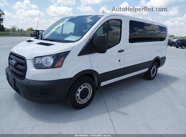 1FMZK1Y82LKA55202 2020 FORD TRANSIT-150 PASSENGER VAN White Vista tres cuartos delantera izquierda
