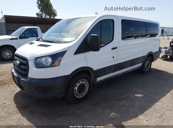 1FMZK1Y88LKB08663 2020 FORD TRANSIT-150 PASSENGER VAN White წინა მარცხენა ხედი სამი მეოთხედიდან