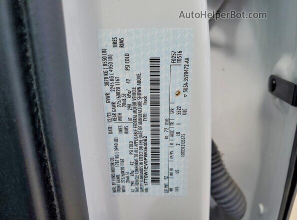 1FT6W1EV0PWG64082 2023 FORD F150 White Vista del compartimento del motor