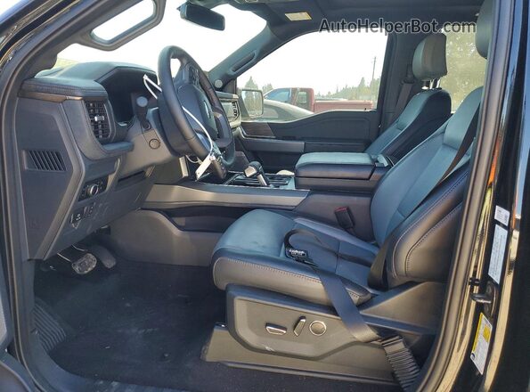 1FT6W5L78SWG15071 2025 FORD F150 Black Widok wnętrza z przodu