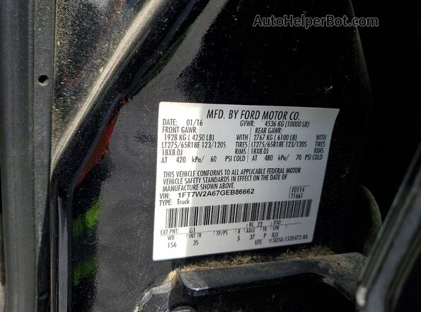 1FT7W2A67GEB86662 2016 FORD F250 Black Vista del compartimento del motor