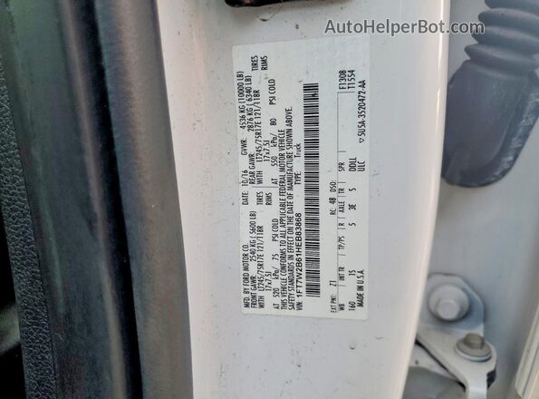 1FT7W2B61HEB83868 2017 FORD F250 White ძრავის განყოფილების ხედი