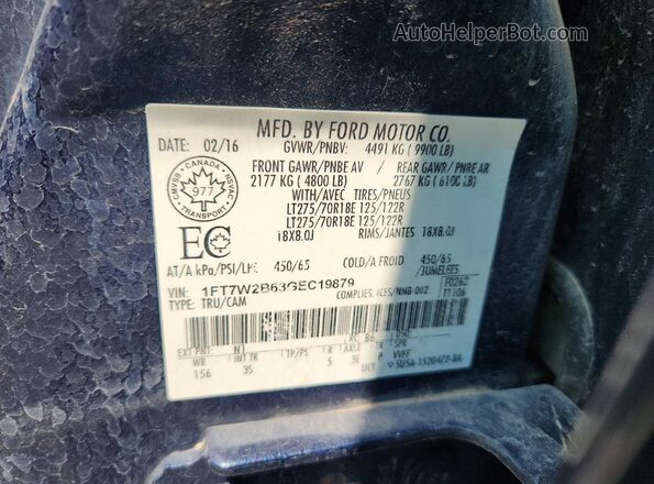 1FT7W2B63GEC19879 2016 FORD F250 Blue Engine compartment view