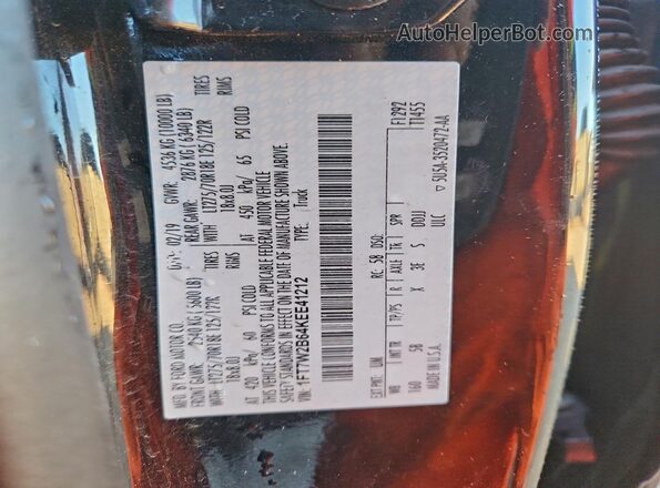 1FT7W2B64KEE41212 2019 FORD F250 Black Engine compartment view