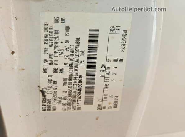 1FT7W2B64MEC09339 2021 FORD F250 White ძრავის განყოფილების ხედი