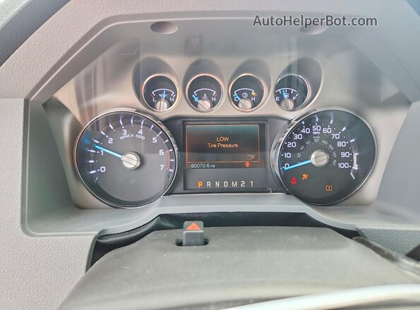 1FT7W2B67GEB24144 2016 FORD F250 Серебряный Вид щитка приборов