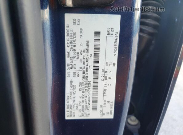 1FT7W2B67JEC75296 2018 FORD F250 Blue ძრავის განყოფილების ხედი