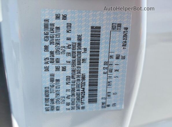 1FT7W2BA4TEE19801 2026 FORD F250 White Вид підкапотного простору