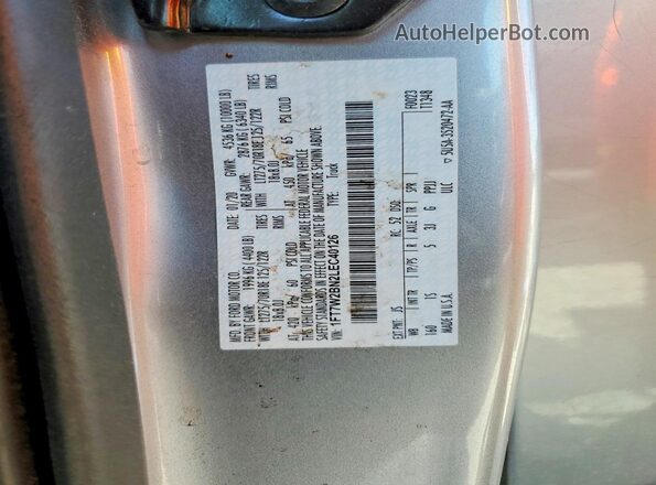 1FT7W2BN2LEC40126 2020 FORD F250 Silver Vista del compartimento del motor