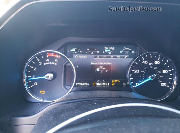 1FT7W2BT0HED75157 2017 FORD F250 Gray ხელსაწყოთა პანელის ხედი