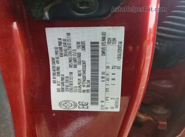 1FT7W2BT3HED22307 2017 FORD F250 Red Вид підкапотного простору
