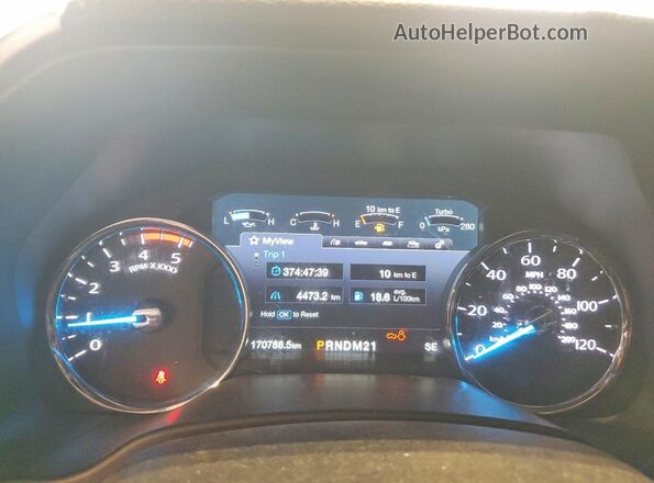 1FT7W2BT5KEE49082 2019 FORD F250 White Widok zestawu wskaźników