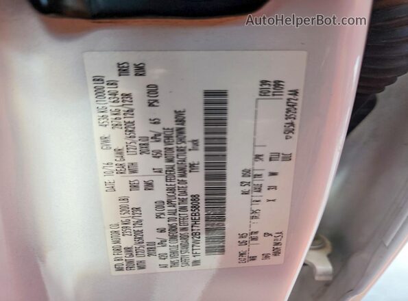 1FT7W2BT7HEB58088 2017 FORD F250 White Widok komory silnika