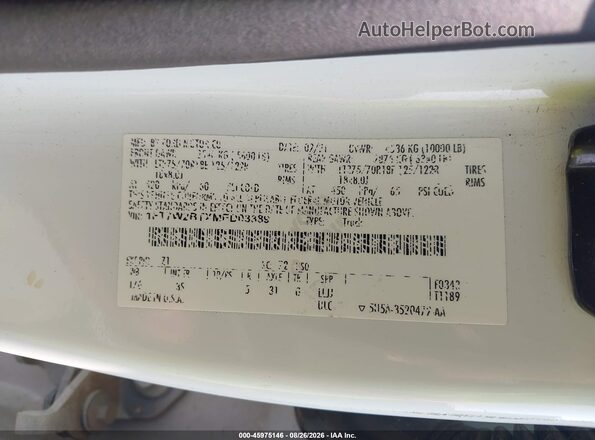 1FT7W2BTXMED03389 2021 FORD SUPER DUTY F-250 Cream Vista del compartimento del motor