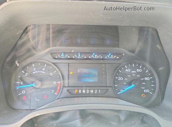 1FT7X2A67KED15117 2019 FORD F250 White Instrument cluster view