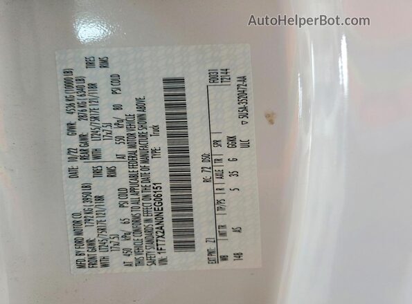 1FT7X2AN0NEG06151 2022 FORD F250 White Engine compartment view
