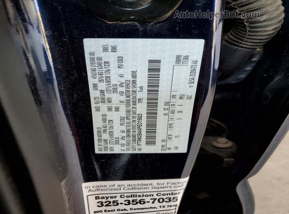 1FT8W2BAXPED15923 2023 FORD F250 Blue VIN sticker view
