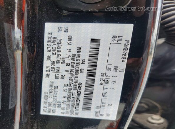 1FT8W2BN7REF28690 2024 FORD F250 Black Vista del compartimento del motor