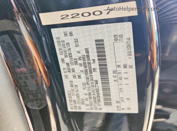 1FT8W2BNXREC77440 2024 FORD F250 Black Вид наклейки з VIN-кодом