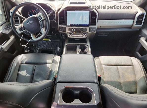 1FT8W2BT0NEE57180 2022 FORD F250 White Вид панелі приладів