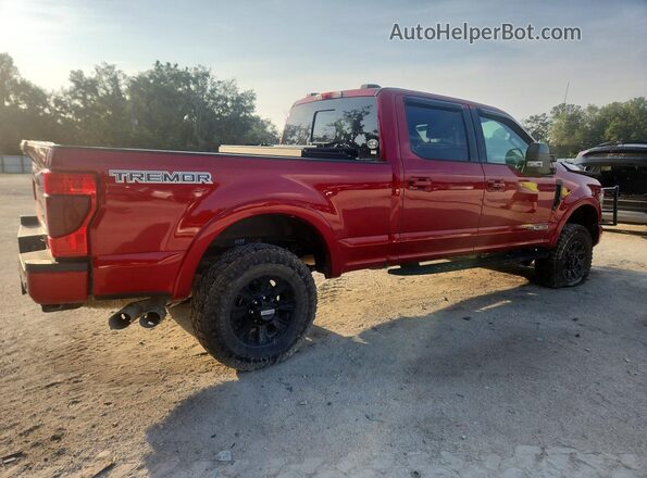 1FT8W2BT2MEC88875 2021 FORD F250 Red Задня права чверть