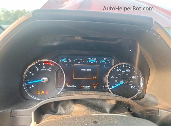 1FT8W2BT2MEC88875 2021 FORD F250 Red Вид щитка приладів