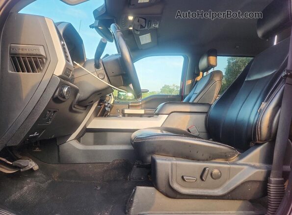 1FT8W2BT2MEC88875 2021 FORD F250 Red Вид салону спереду