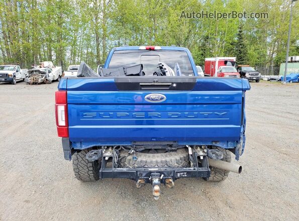 1FT8W3BN7NED06120 2022 FORD F350 Blue Vista trasera