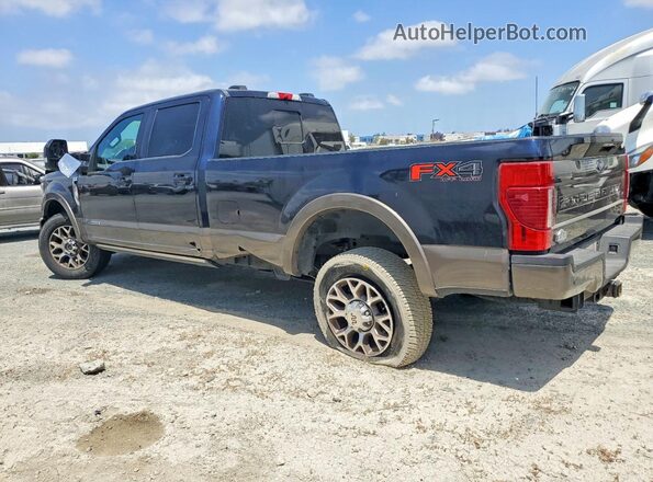 1FT8W3BT9MED80376 2021 FORD F350 Blue Задня права чверть