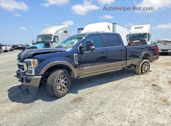 1FT8W3BT9MED80376 2021 FORD F350 Blue Задня ліва чверть