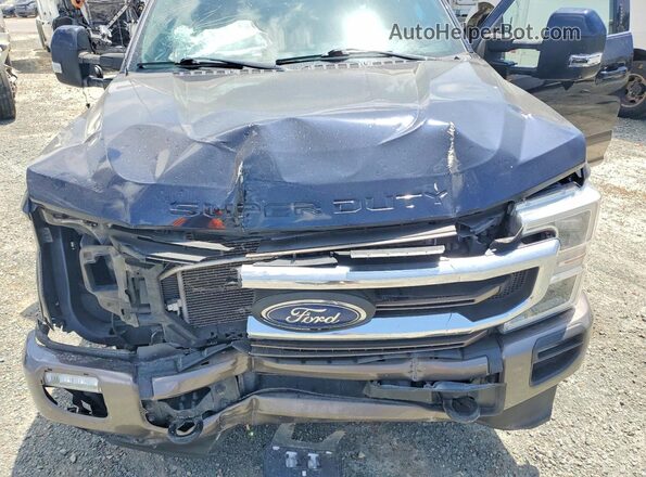 1FT8W3BT9MED80376 2021 FORD F350 Blue Вид салону спереду