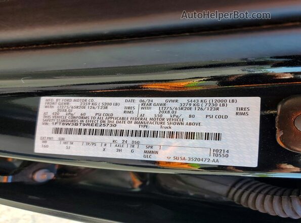 1FT8W3BT9REE25730 2024 FORD F350 Black Շարժիչի բաժամունքի տեսք