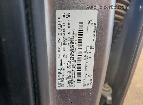 1FT8W3DT1LEC87587 2020 FORD F350 Silver Շարժիչի բաժամունքի տեսք