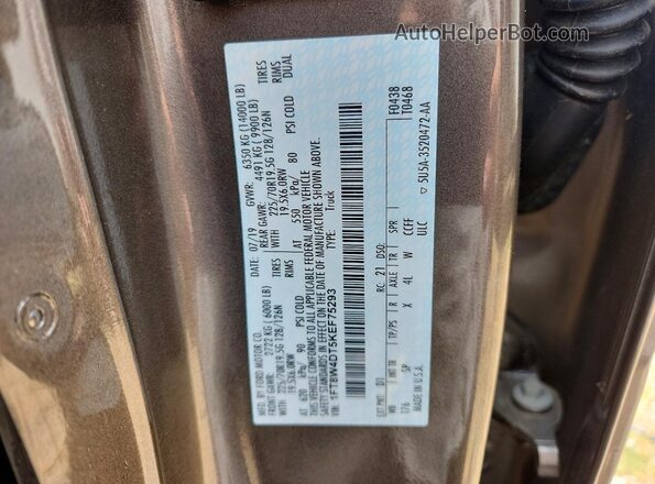1FT8W4DT5KEF75293 2019 FORD F450 Gray Вид підкапотного простору