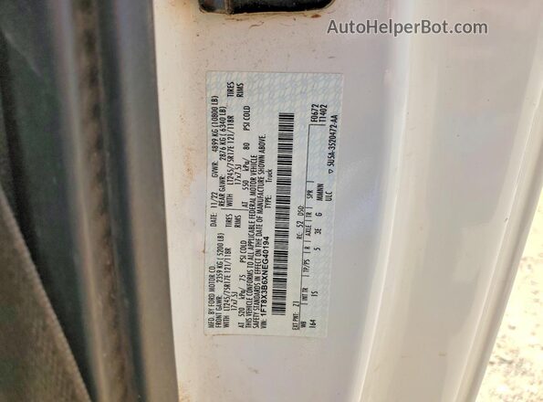 1FT8X3B6XNEG40194 2022 FORD F350 White Вид наклейки з VIN-кодом
