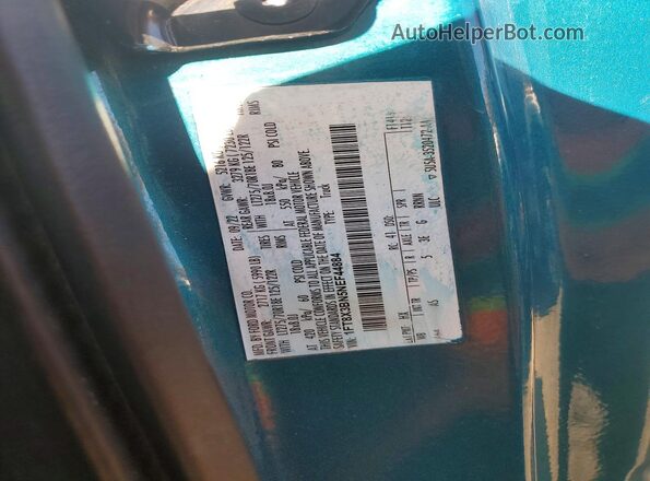 1FT8X3BN5NEF44884 2022 FORD F350 Teal ძრავის განყოფილების ხედი