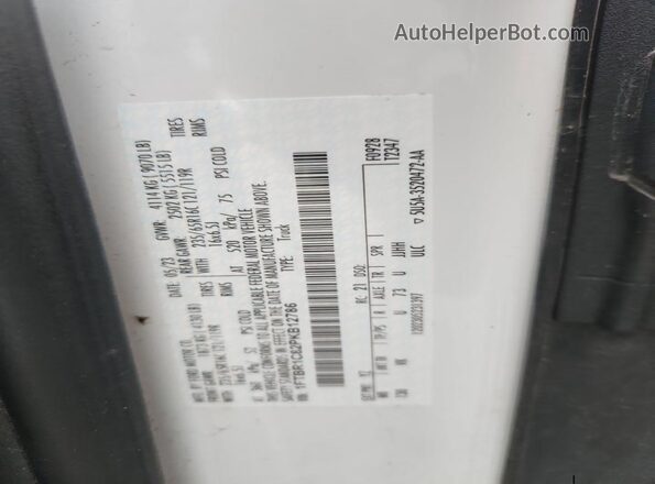 1FTBR1C82PKB12786 2023 FORD TRANSIT White Widok naklejki z numerem VIN