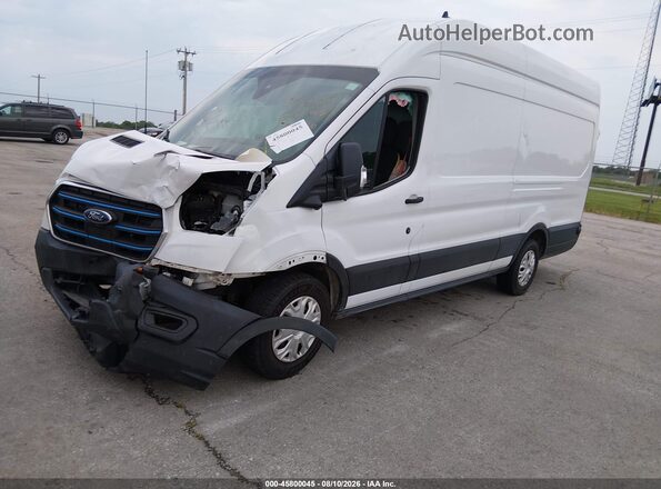 1FTBW3XK5NKA00538 2022 FORD E-TRANSIT-350 CARGO VAN White წინა მარცხენა ხედი სამი მეოთხედიდან