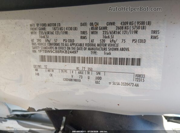 1FTBW9C88RKB24497 2024 FORD TRANSIT-350 Blue ძრავის განყოფილების ხედი